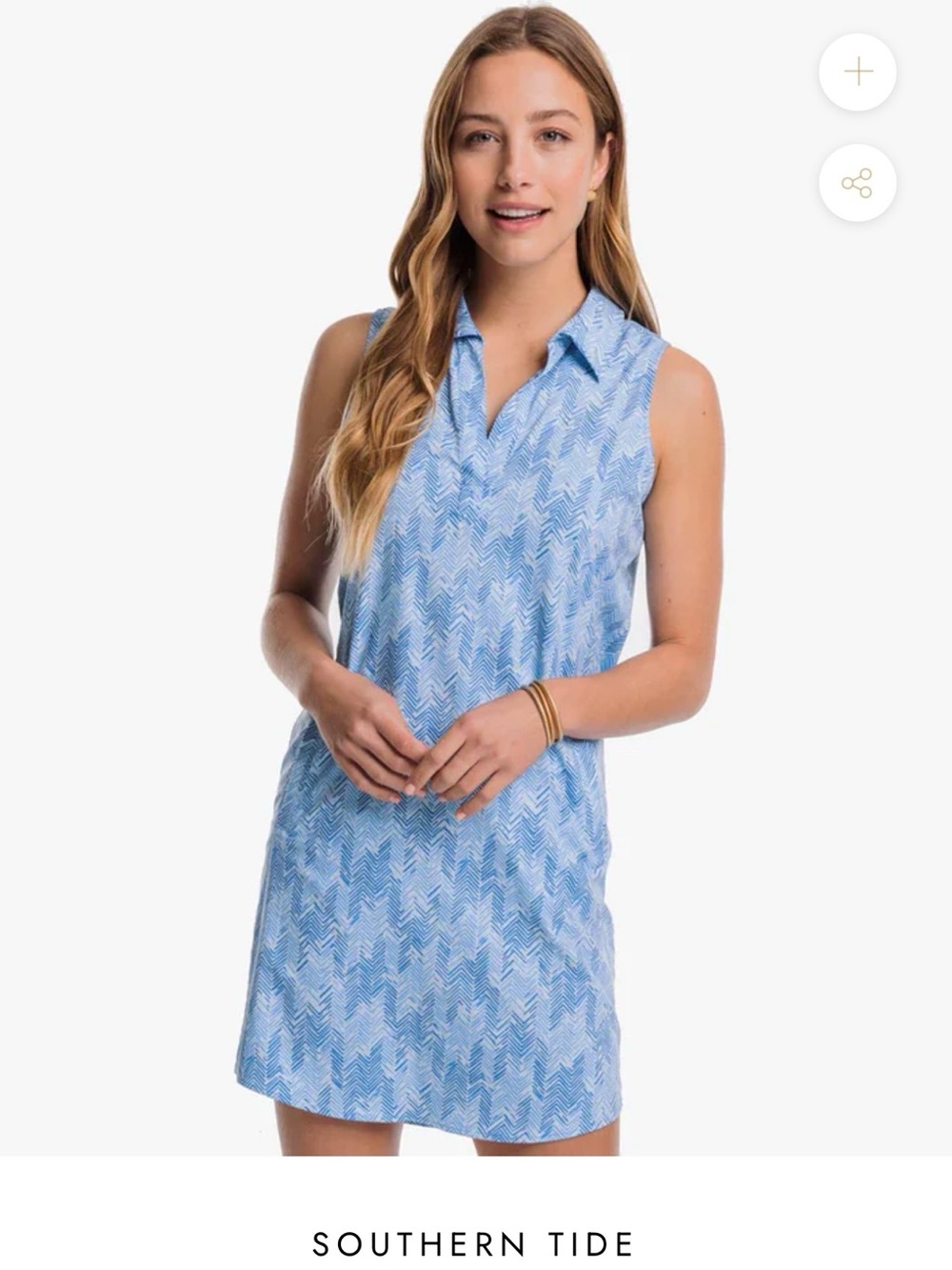 Southern Tide Kamryn Brrr Intercoastal Horizon Hues Dress Athletic boat blue XL